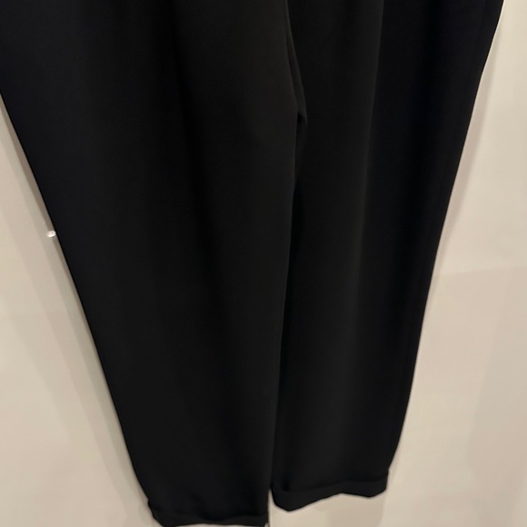 Rag & Bone Lana Leather Trim Elegant Black Sleeveless Jumpsuit - Picture 6 of 10